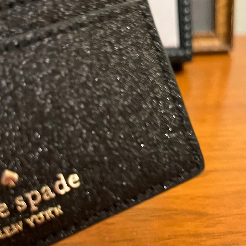 Kate Spade Black and Silver Card Holder
